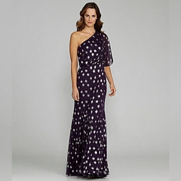 Adrianna Papell Dresses & Skirts - Adrianna Papell Formal Evening Gown One Shoulder Blouson Floor Length Size 4